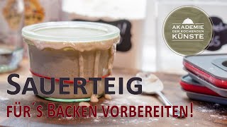 SAUERTEIG auffrischen  SAUERTEIG aufbewahren  SAUERTEIG richtig treibfähig machen [upl. by Ardnama]