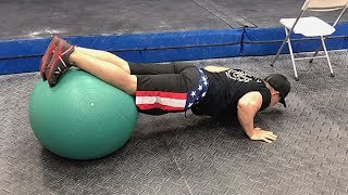 StabilityBall PushUp Pike Combo [upl. by Ragland945]