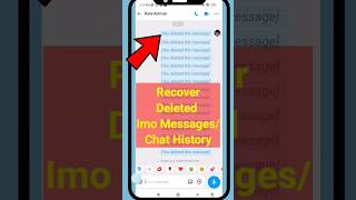 Recover Deleted Imo Messages  Recover Imo Chat History ShortsRecoverImoMessagesImo [upl. by Onitrof672]