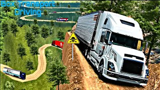 Trailer Truck Box Transport Driving  Cargo Delivery Truck Parking Simulator 3D  Android gameplay [upl. by Secrest]