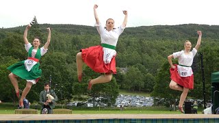 Competitors in the Irish Jig Scottish dance heats during 2022 Kenmore Highland Games in Scotland [upl. by Ydaf]