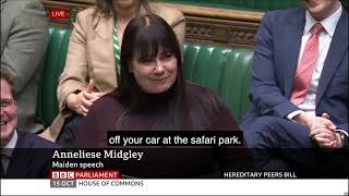 Anneliese Midgley MP  Maiden Speech 15th October 2024 [upl. by Akelahs]