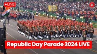 Republic Day Parade 2024 75th Republic Day Parade at Kartavya Path  26 January Parade 2024 [upl. by Alegnat942]