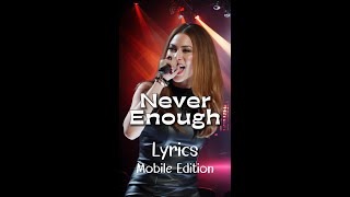 Loren Allred  Never Enough Lyrics from The Greatest Showman soundtrack lyricsmobileedition [upl. by Shiller]