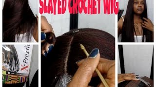 HOW TO SLAY A CROCHET WIG amp MAKE YOUR LACE CLOSURE WITH XPRESSION HAIR [upl. by Ylecic8]