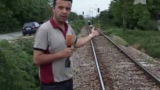 RAILWAYS MACEDONIA TRAIN SKOPJE ZELEZNICKA LISICE NESREKA SO VOZ GORBACOV 412055 MZasf [upl. by Berhley626]