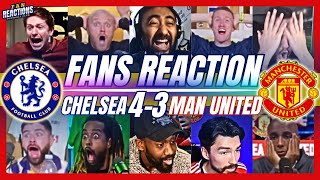 MORE CHELSEA amp UNITED FANS REACTION TO CHELSEA 43 MAN UNITED [upl. by Proulx]