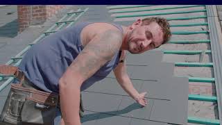 How to Fix Man Made Slates with a Disc Rivet  Dalton Roofing [upl. by Darrey196]