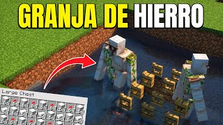 ⭐ Como HACER una GRANJA de HIERRO en MINECRAFT 120  119  118【JAVA】 FACIL ✅  Minecraft Java [upl. by Medlin]