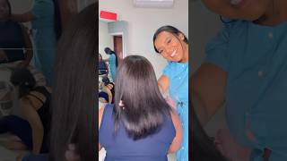 ALISANDO O CABELO DA MINHA MÃE  parte 2 💖 cabelo progressiva botox selagem viral shorts [upl. by Jacquie457]