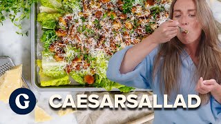 Amanda Wigers caesarsallad med hemgjord dressing – magiskt gott [upl. by Snowman]