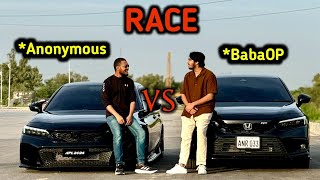 STAR ANONYMOUS VS BABA OP RACE  Civic Vs Civic [upl. by Atterehs]