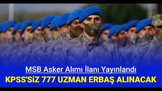 MSB 2024 yılı uzman erbaş alımı Başvuru nasıl yapılır Şartları nelerdir [upl. by Ansev573]