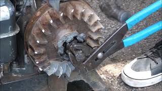 HOW TO FIX Rototiller PULL ROPE STARTER Briggs and Stratton engine sideshaft 2 3 4 5 HP models [upl. by Joe]