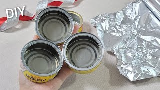 WONDERFUL Look what I Made with Empty can and aluminum foil Amazing recycle idea  Tips amp hacks [upl. by Brittain]