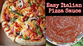 English SubtitlesEasy Italian Pizza Sauce  Authentic recipe simple everyday ingredients so easy [upl. by Hepsoj]