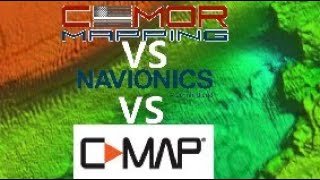 CMOR VS Navionics VS CMap Side by Side Quick Comparison  3D Shaded Relief charts [upl. by Whale]