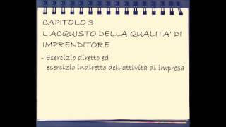 8 Diritto Commerciale  Diritto dellImpresa  Capitolo 3 parte I [upl. by Sukul114]