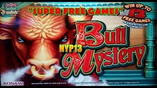 Konami  Bull Mystery Slot BIG WIN Bonus [upl. by Attecnoc]