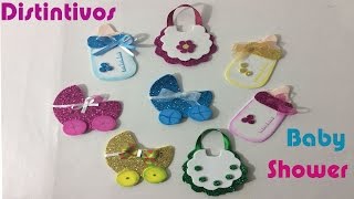 Como hacer distintivos para BABY SHOWER [upl. by Nilahs]