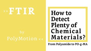 How to detect plenty of chemical materials by FTIR from polyamide to POgMA [upl. by Helyn434]