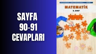 6 SINIF MATEMATİK KİTABI SAYFA 90 VE 91 CEVAPLARI [upl. by Ofloda]