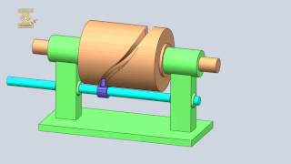 ThreeLink Spatial Cylinder Cam Mechanism [upl. by Duck]