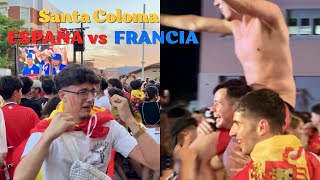 SPAIN vs FRANCE Euro 2024 SemiFinal Fans Reaction at Santa Coloma Barcelona [upl. by Louella]