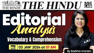 The Hindu Editorial Analysis  3 JAN 2024  Vocab amp Comprehension  The Hindu Vocab By Barkha Maam [upl. by Cooperstein346]