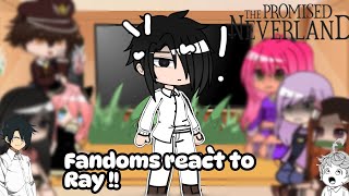 Fandoms react to Ray The Promised NeverlandPart 2 [upl. by Barbie]