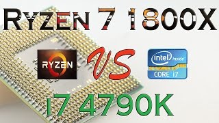 RYZEN 7 1800X vs i7 4790K  BENCHMARKS  GAMING TESTS REVIEW AND COMPARISON  Ryzen vs Haswell [upl. by Nylesaj]