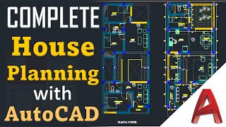 Basic Home Plan in AutoCAD  AutoCAD Tutorial  Planning with AutoCAD  By CivilGuruji [upl. by Llezo]