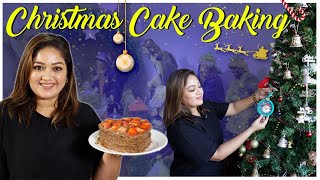 Christmas Vlog  Strawberry Chocolate Cake Baking  Meghana Raj Christmas [upl. by Droc]