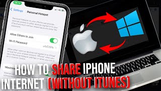 How to share iPhone Internet connection with PC via USB Cable  share internet iphone to PC [upl. by Yila]