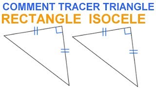 Maths 6ème  Les Bases De La Géométrie  Le triangle rectangle isocèle Exercice 18 [upl. by Tatiania943]