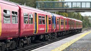 Class 455  South Western Railway  Ashtead Station  28th October 2024 [upl. by Eatnahc]