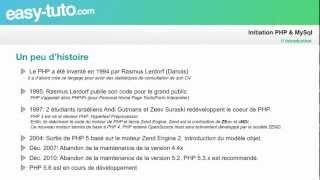 Un peu d histoire  initiation PHP amp MySql [upl. by Mendie]