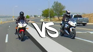 2016 Yamaha R3 VS Ninja 300  REVIEWDYNO [upl. by Avihs267]