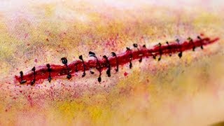 FX MAKEUP SERIES Infected Stitches Using 3rd Degree [upl. by Ntsuj]