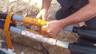 How to joint underground cable 500 to 500mm [upl. by Lewellen]