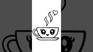 como desenhar uma xícara de café [upl. by Sanfourd705]