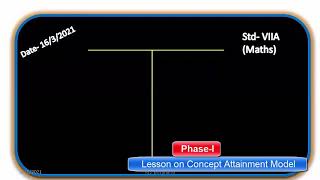 Concept Attainment Model  Mathematics lesson by Dr K J Shinde [upl. by Aligna]