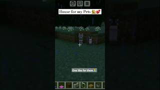 House For My Pets  Minecraft shorts minecraft [upl. by Yrolg]