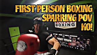 First Person boxing sparring KNOCKOUT pov boxeo бокс sparring boxing fy anthonyjoshua canelo [upl. by Aenehs964]