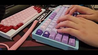 QK75N with Cherry MX2A Purple Glarses switches GMK POM Plate [upl. by Nrev]