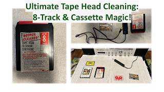 Ultimate Tape Head Cleaning Guide 8Track amp Cassette Players  Tape Eraser Test [upl. by Ocinemod]