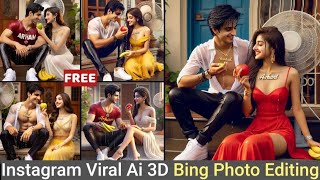 New Trending Couple 3D Social Media Image How To Make Ai Couple Image Bing 3D Image [upl. by Toland]