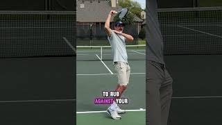 Hit your tennis serve bigger and prevent injury by NOT scratching the back tennistips tennisserve [upl. by Padraic]