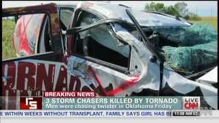 Storm Chasers Killed in Oklahoma Tornado  Unpredictable storm in Oklahoma turned on three chasers [upl. by Kast468]