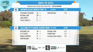 Barwon Heads Women First XI v Geelong City Sharks Senior Women 1st XI [upl. by Blackstock]